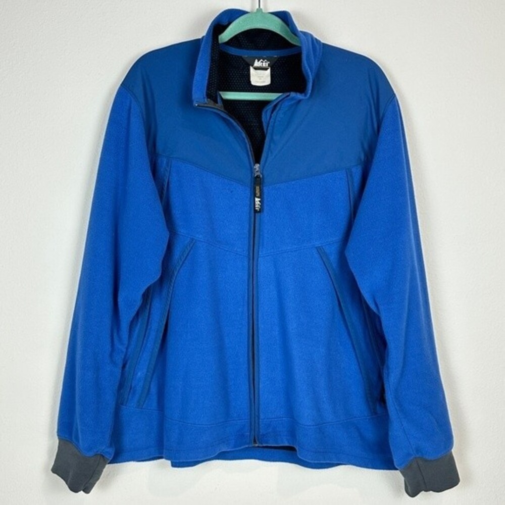 REI Blue Softshell Fleece Full-Zip Jacket XL